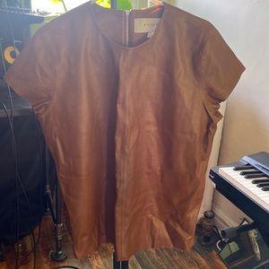 Brown Leather Coach Tunic